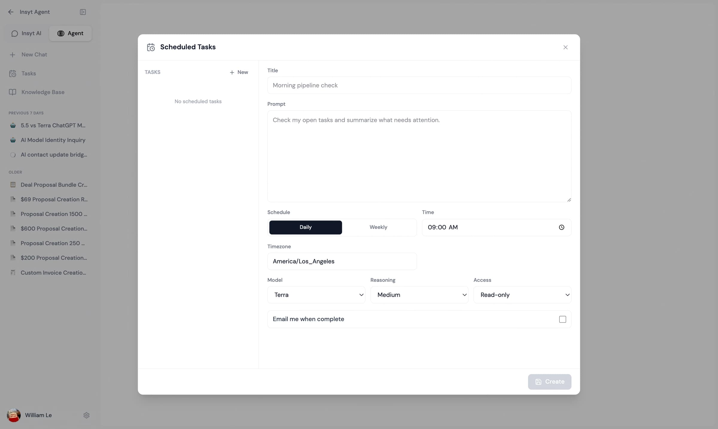 Sytmap Scheduled Tasks editor with recurring task settings