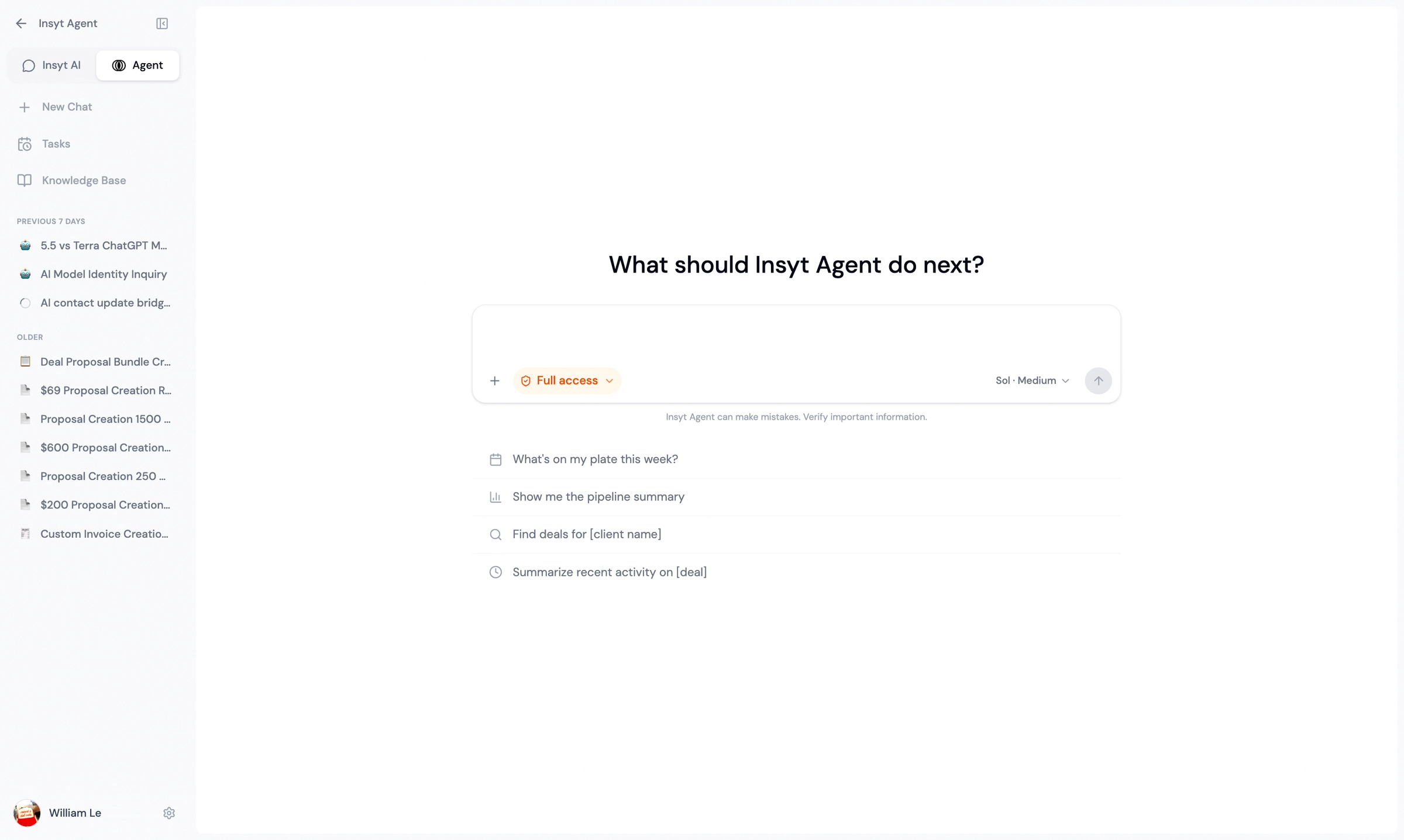 Sytmap Insyt Agent workspace and prompt composer